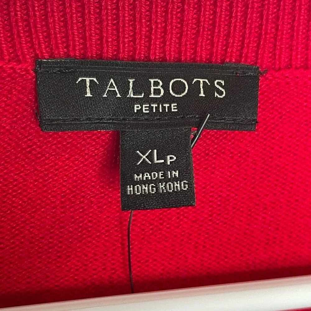 Talbots Supersoft Penguin Crewneck Cashmere Blend Lightweight Preppy Sweater XLP - Picture 9 of 11
